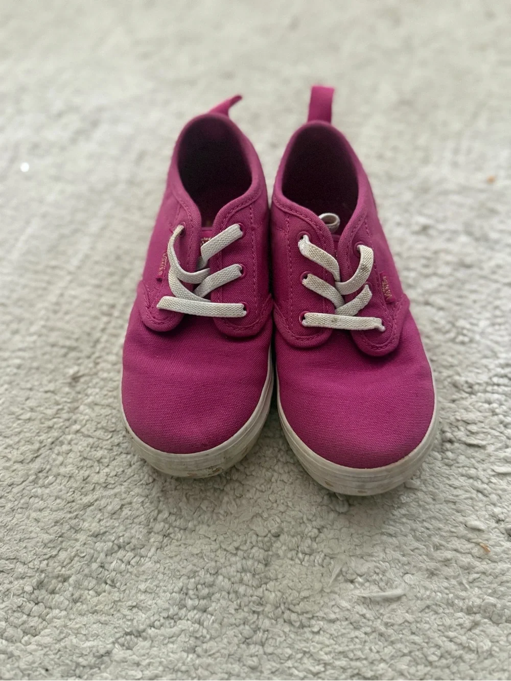 Vans Kids Magenta Canvas Lace-Up Sneakers